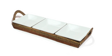 Load image into Gallery viewer, Rect Tray 3 Divider w/ Porc Inserts
