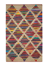 Load image into Gallery viewer, 2x3 Mod Chindi Mulit Handwoven Jute Rug

