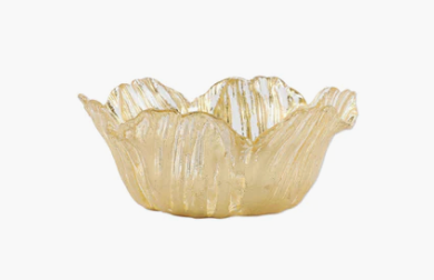 Rufolo Glass Gold Flower SM Bowl