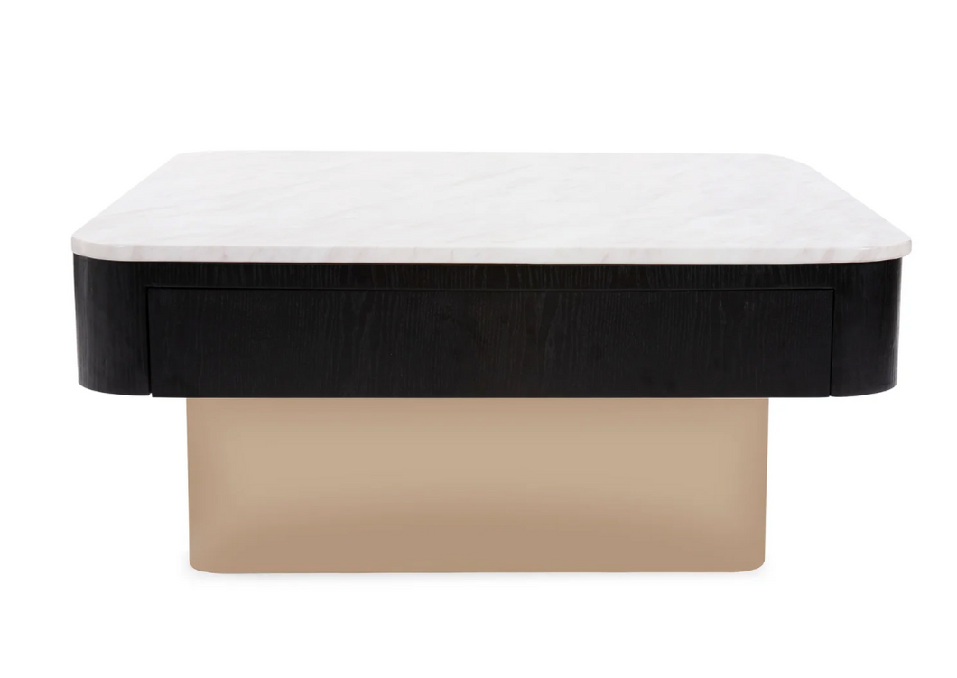 Marble Layered Coffee Table with Drawer