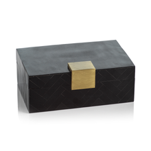 Load image into Gallery viewer, Black Resin Chevron Box
