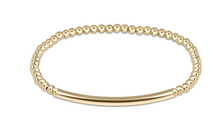 Load image into Gallery viewer, 3mm Classic Gold Bliss Bar Smooth Bracelet
