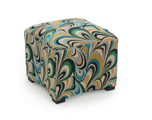 Curved Ottoman - 4068 Fabric