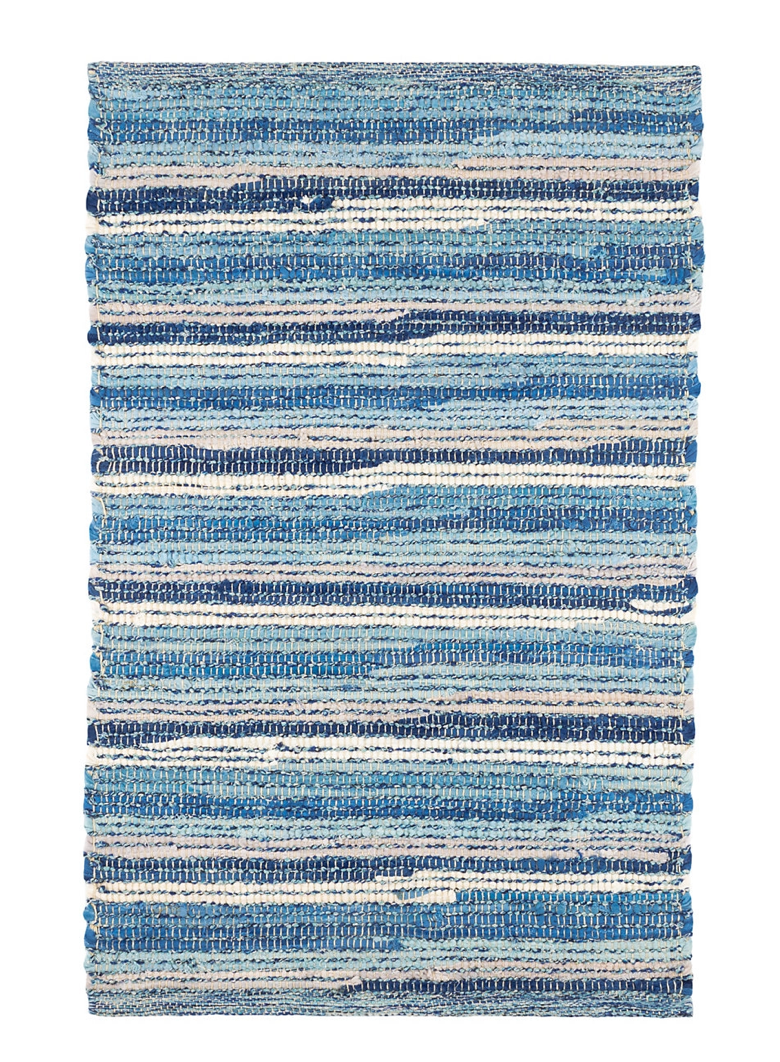 2x3 Francisco Blue Handwoven Cotton Rug