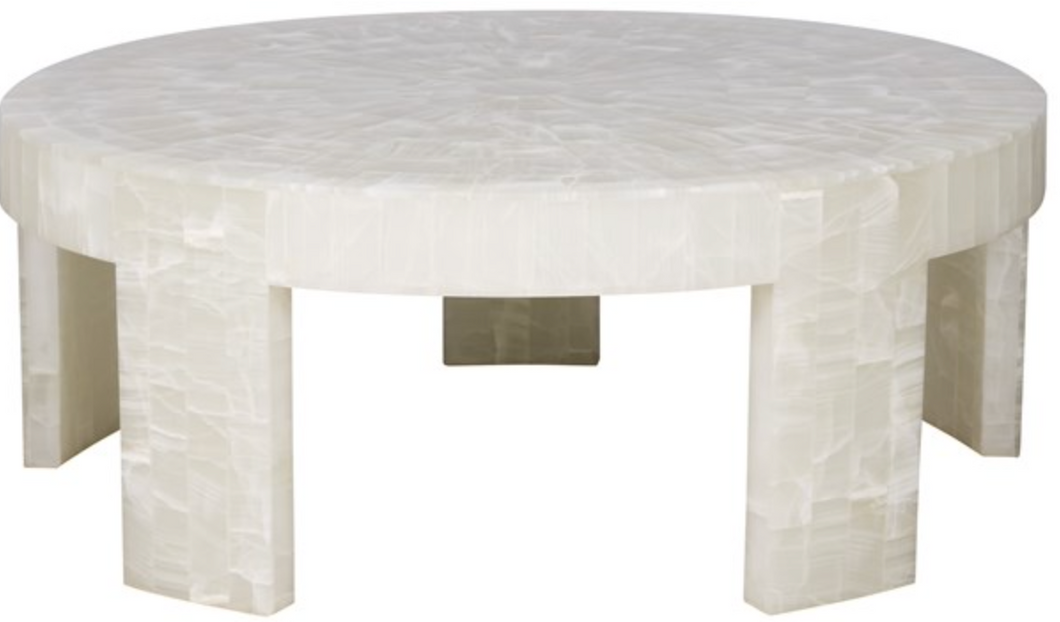 Classic Round Cocktail Table - Cloud Onyx