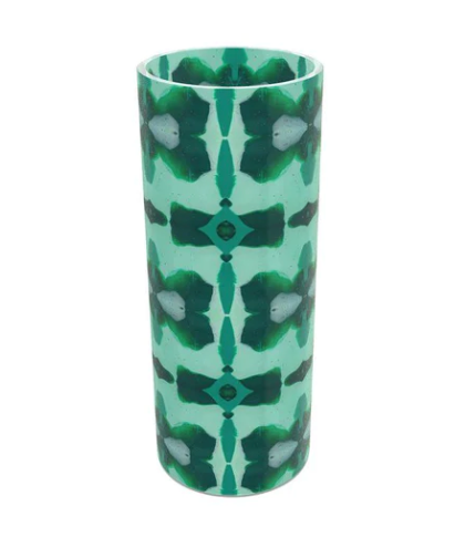 Gorgeous Geometric Greens Hurricane Vase