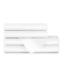 Load image into Gallery viewer, Nile Percale King Fitted Sheet - White
