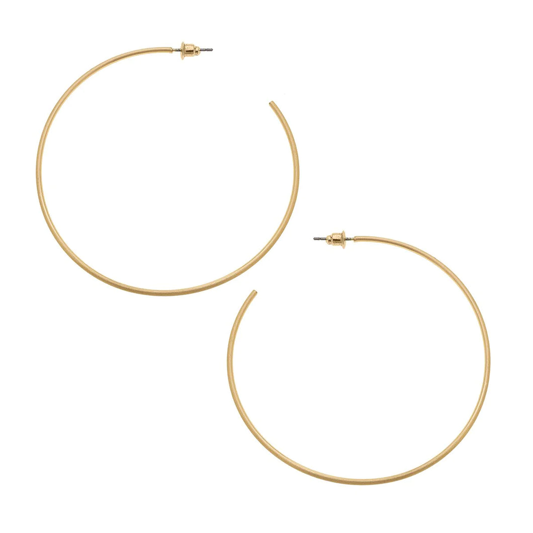 Gwen Hoop Earrings- Gold