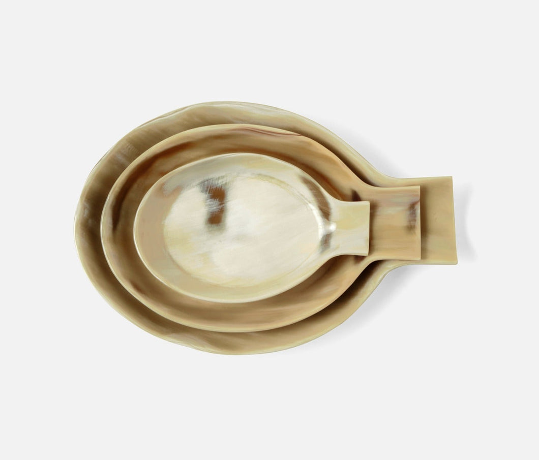 Natural Horn Spoon Rest S/3