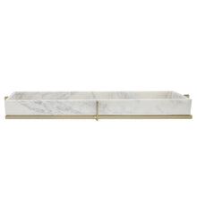 Load image into Gallery viewer, Marble 24 x9 tray white
