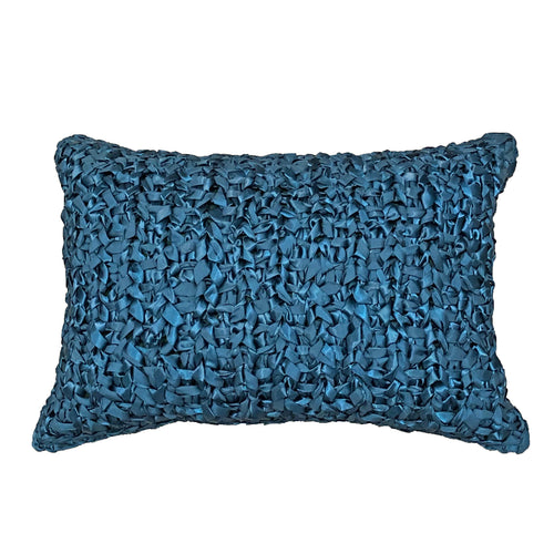 Ribbon Pillow 20x14 Azure