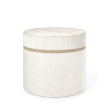 Load image into Gallery viewer, Luxury stone side table. Stonecast table. White agate stone top table. 
